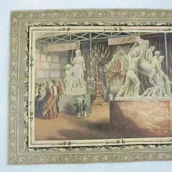 Art Print George Baxter Great Exhibition 1851 Austria Court Antique RARE - Picture 2 of 12